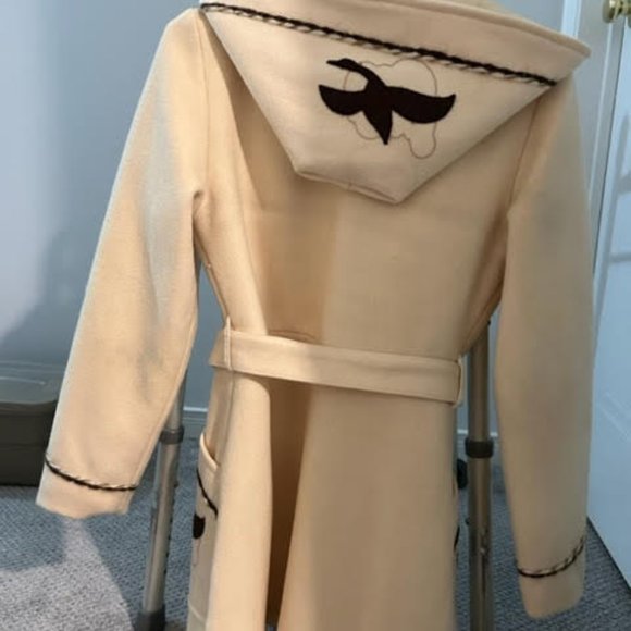 Beautiful Vintage Cream Wool Coat - Picture 4 of 6